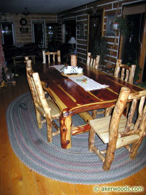 Un-edged Eastern Redcedar tabletop