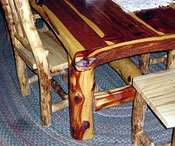 Un-edged Eastern Redcedar tabletop