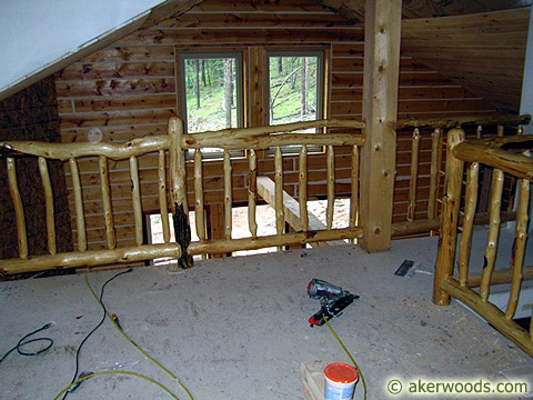 Log Railings Shown from Ponderosa Pine